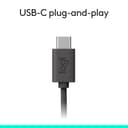 Logitech H390 kabelgebundenes Headset für PC/Notebook, Stereo-Kopfhörer mit Mikrofon mit Geräuschunterdrückung, Stereo, Bedienelemente am Kabel, Works with Chromebook – SCHWARZ - 5