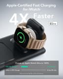 ESR Chargeur de Voyage 3 en 1, Compatible avec Chargeur MagSafe, Apple Watch Certifié, Station de Charge Pliable Made for MagSafe et iPhone 17e/17/16/15/14/13/12/AirPods Pro avec Adaptateur, Noir - 4