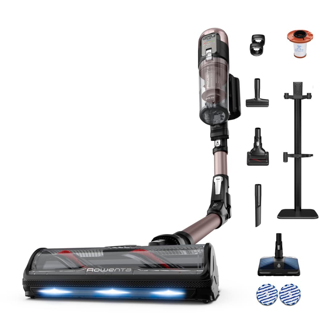 Rowenta RH9CD9E0 X-Force Flex 16.60 Animal Aqua, Aspirateur Sans Fil, Noir/Cuivre
