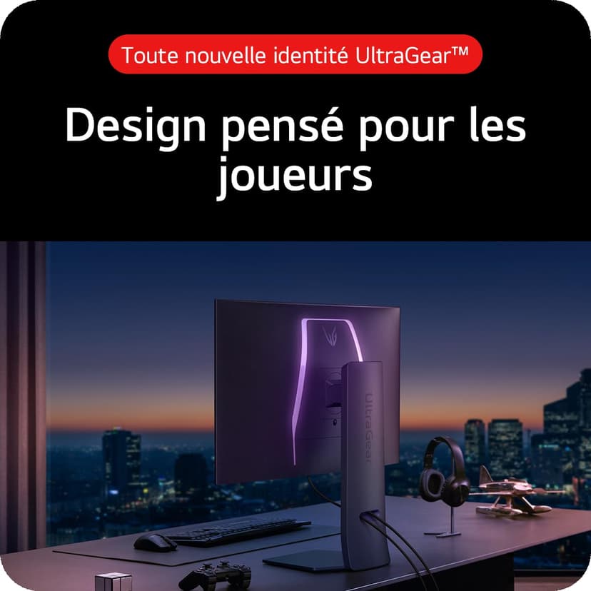 LG Ultragear™ OLED 32GS95UV-B 32 inch Gaming Screen – UHD 4K (3840 x 2160) resolution OLED screen, 0.03 ms GtG 240Hz, DisplayHDR™ TrueBlack400, DCI-P3 98.5%, AMD FreeSync Premium Pro, NVIDIA G-Sync - 6