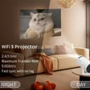 LQWELL HY300 PRO Mini Projector, 4K 1080P Support, with Android 11, WiFi 6, Bluetooth 5.0, Supports Airplay & Miracast, Portable Home and Outdoor, for Android/iPhone/PC/Mac/Switch - 2