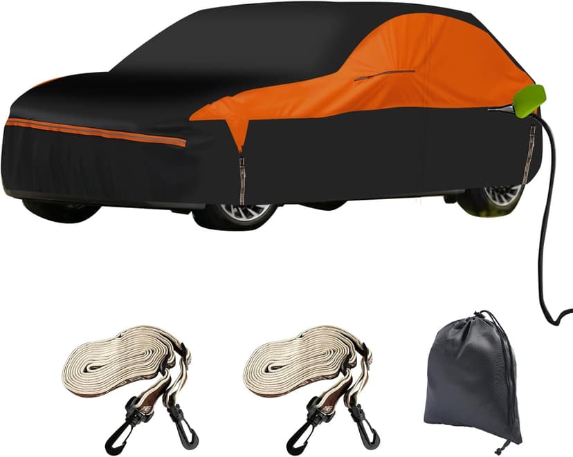 Full Car Cover for VW ID.4 2021-2025, 6 Layers Outdoor Car Cover with Cotton, Waterproof Rain Snow UV Dust All Weather Breathable Automobiles Hail Protector - 1