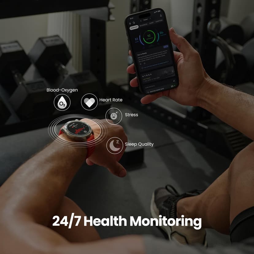 Amazfit Balance 2 Smart Watch for Men 47mm, 1.5" AMOLED Sapphire Glass, Offline Maps, GPS, 21 Days Battery, 170+ Sport Modes, Hyrox & Golf Mode, Strength Training, Heart Rate & Sleep Health Tracking - 8