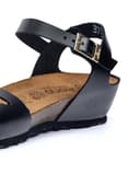 Monaco 003 Wedge Sandal Black, Black/White, 6 UK - 4
