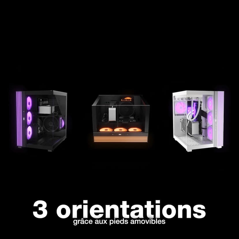 be quiet! Light Base 600 LX Black PC Case, Stunning Panoramic View, Show Case, Dual Chamber Design, Solid ARGB LED Strip, 4 Light Wings LX PWM Fans, Inverted and Horizontal Usable - 7