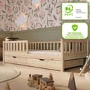 Crazy Pine Lit Enfant avec Tiroirs 190x90 cm – Montessori au Sol en Bois Massif avec Barrière – Sécurisé pour Tout-Petit – Design Scandinave, Montage Facile - Crazy Basic - 3