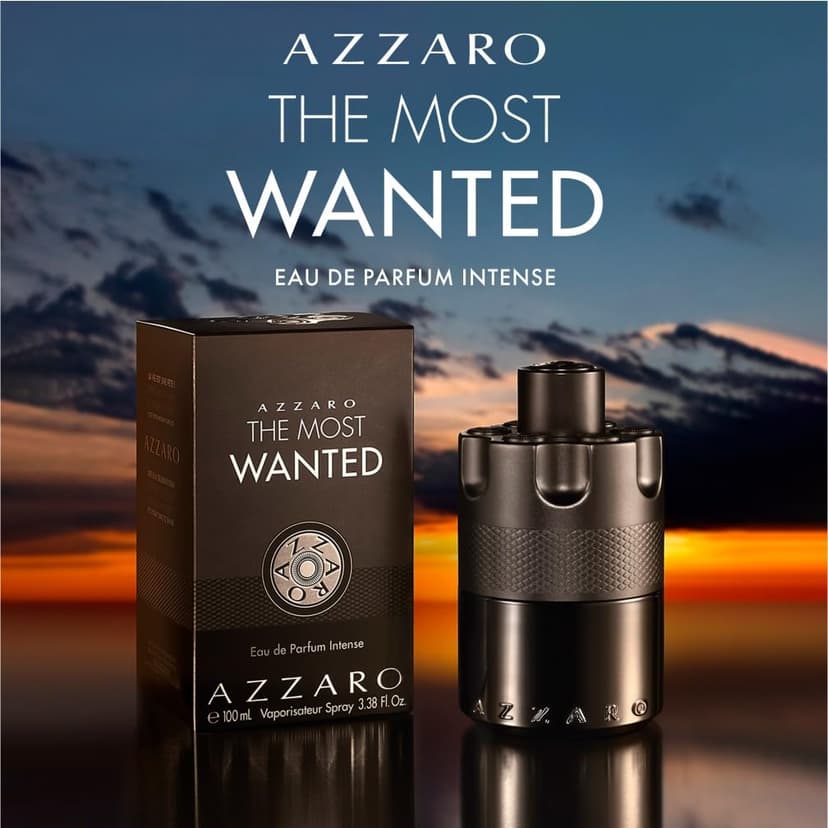 AZZARO The Most Wanted - Eau De Parfum Intense Homme - Fougère Ambré Boisé - Cardamome, Caramel Fondant & Bois Ambré - Tenue Longue Durée - Spray Vaporisateur - 7