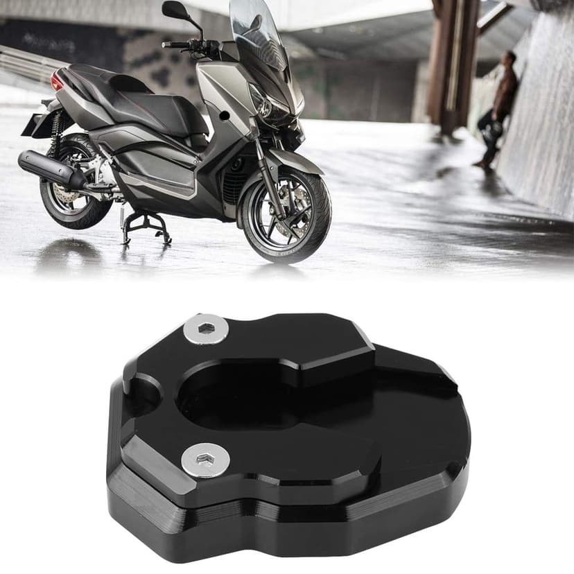 Aramox Extension de Béquille Latérale Universelle pour Moto, Plaque d'Agrandisseur Antidérapante, Noir, Modèle 155300 - 5