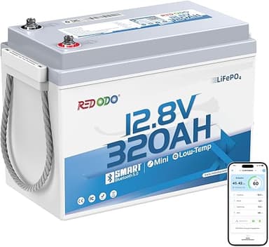 Redodo 12V 320Ah W190 Batterie LiFePO4 avec Bluetooth 409…