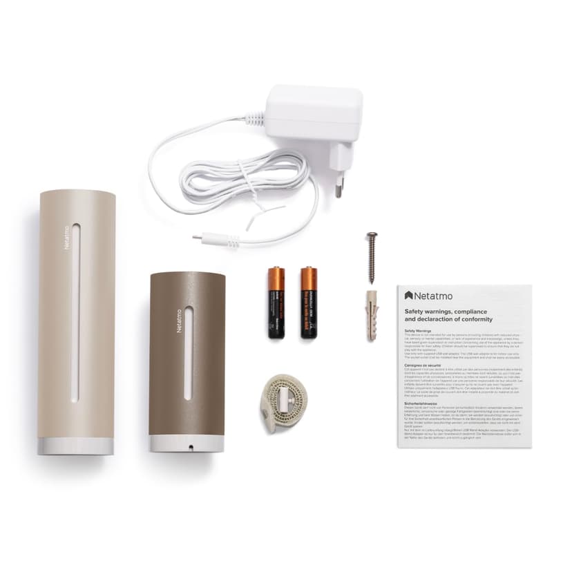 Netatmo Original 2nd Generation Weather Station | Indoor & Outdoor | Temperature, Humidity, Air Quality, UV, Pollen, Weather Forecast | Compatible Apple Home, Alexa, Google Home - Sand - NWS-S-EC - 7