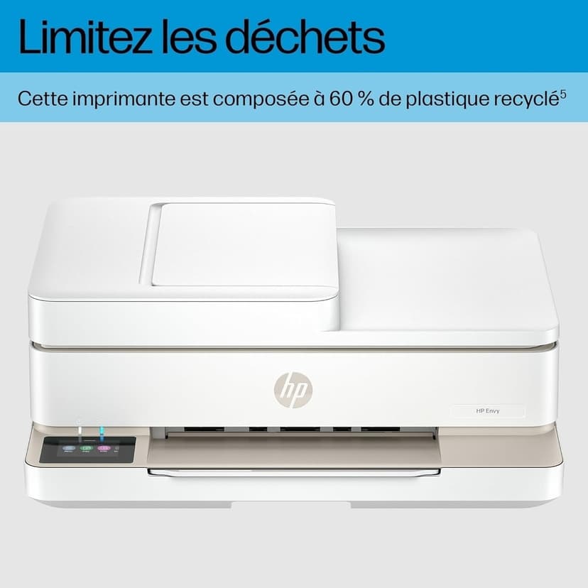 HP Envy 6520e, 714N9B, Imprimante Multifonction Jet d'encre A4, Couleur, Recto Verso Automatique, Jusqu'à 10 ppm, Wi-FI, Chargeur Automatique, Fax, 3 Mois de Forfait Instant Ink Gratuit, Portobello - 6