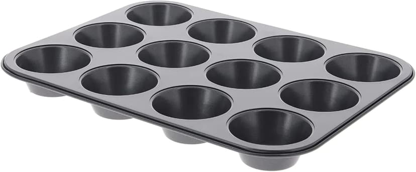 De Buyer 12-Cup Non-Stick Muffin Tin, Black - 1