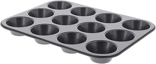 De Buyer 12-Cup Non-Stick Muffin Tin, Black
