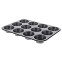 De Buyer - Plaque de 12 muffins en acier antiadhésif - 34 cm x 26 cm x 3 cm -, Noir - 1