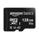 Amazon Basics microSDXC Memory Card with Full Size Adapter, A2, U3, Read Speed up to 100 MB/s, 128GB, Black - 1