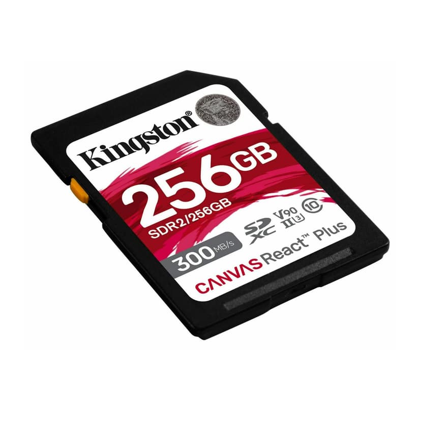 Kingston Canvas React Plus 256GB SDXC Memory Card UHS-II 300R/260W U3 V90 for Full HD/4K/8K - SDR2/256GB - 2