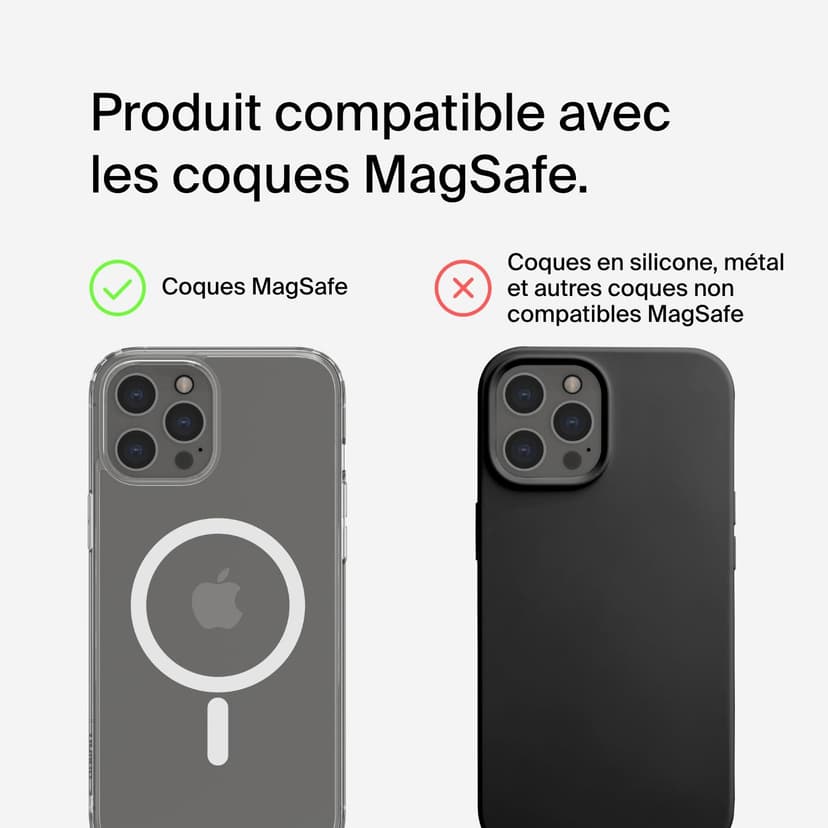 Belkin BoostCharge Socle de Recharge 2-en-1 aimanté et Pliable Qi2, 15W, Compatible MagSafe Chargeur sans Fil, Recharge Rapide, Apple iPhone 17, iPhone Air, Pixelsnap, Adaptateur Inclus - Blanc - 8