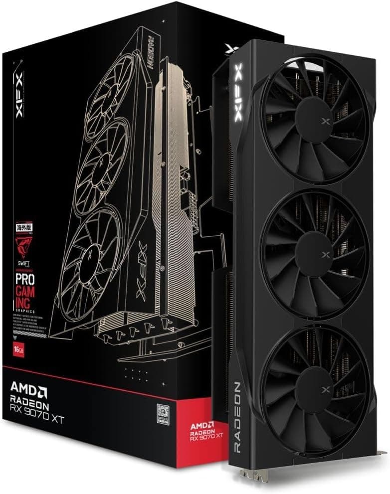 XFX RX 9070XT Swift Gaming 16GB GDDR6 Black - 1