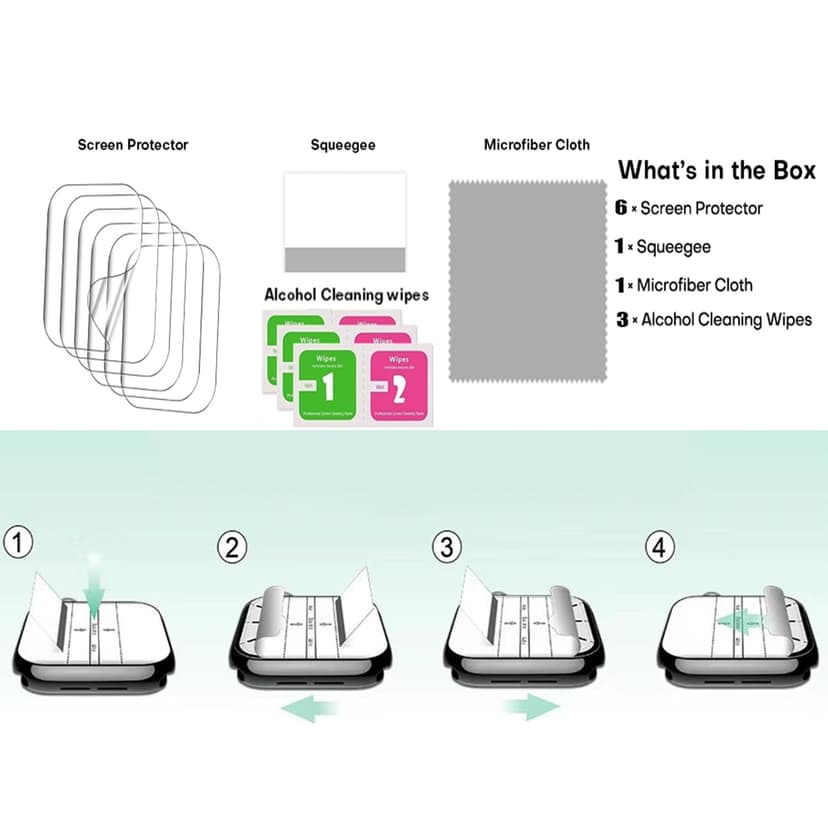 Blueshaweu Screen Protector Compatible with innioasis Y1 MP3 Player 2.4 Inch HD Clear Flexible TPU Screen Protector [Pack of 6] for innioasis Y1 MP3 Player (Transparent) - 4