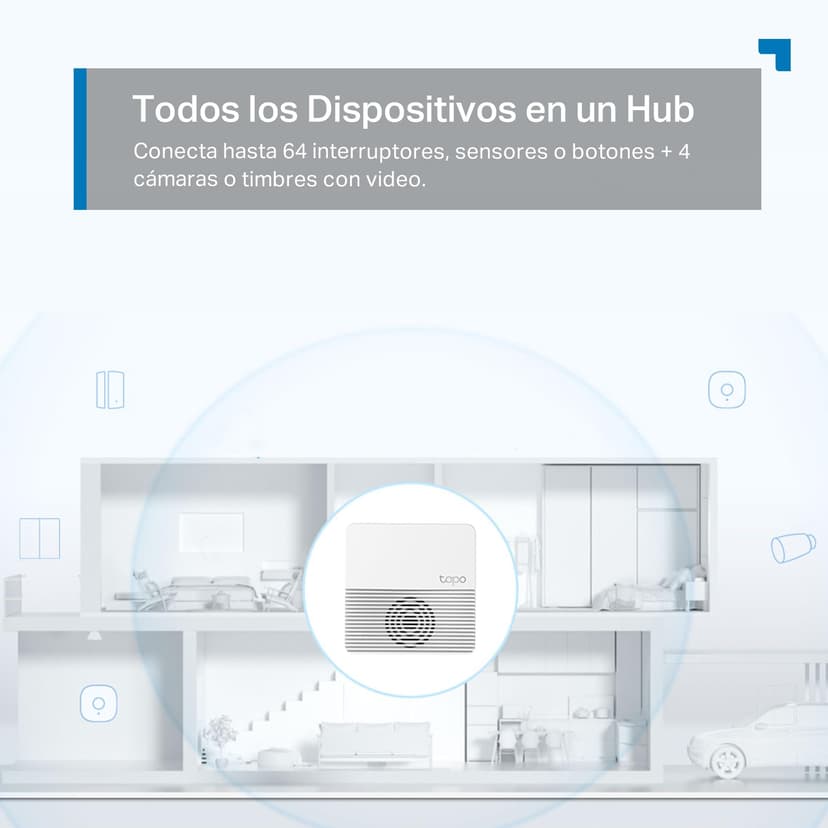 TP-Link Tapo H200 Smart IoT Hub, up to 64 switches & sensors or buttons + 4 battery cameras or doorbells, not compatible with Tapo camera models with power cable, Kasa thermostat KE100 - 5