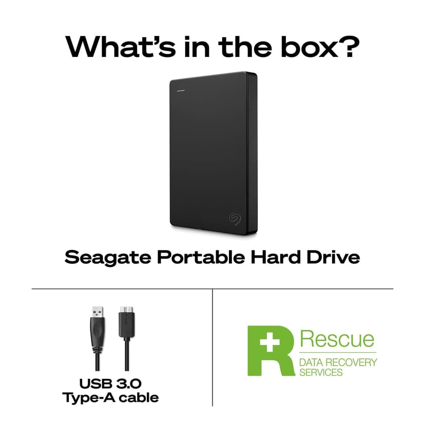 Seagate Portable Drive 1TB, External Hard Drive, Dark Grey, for PC Laptop and Mac, Data Rescue Services, Amazon Exclusive (STGX1000400) - 3
