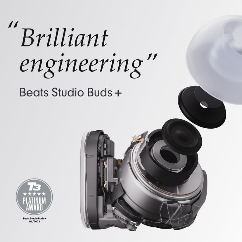 Beats Studio Buds + | True Wireless Noise Cancelling Earbuds, Enhanced Apple & Android Compatibility, Built-in Microphone, Sweat-Resistant Bluetooth Headphones, Spatial Audio – Transparent - 2
