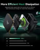 NiPoGi Essenx E1 Mini PC AMD Ryzen 3250U Windows 11 Pro (2C/4T, up to 3.5 GHz) 8GB DDR4 RAM + 256GB SSD, 4K@60Hz dual display HDMI 2.0 + DP/Wi-Fi/BT/LAN, mini computer for office/education - 8
