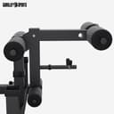GORILLA SPORTS® Weight Bench - with 100kg Weights, Barbell Bar, EZ Curl Bar, Dumbbells, Adjustable, Rack, Dip Station, Preacher Pult, Leg Extension, Black or White - Training, Workout Bench, Multi Gym - 8