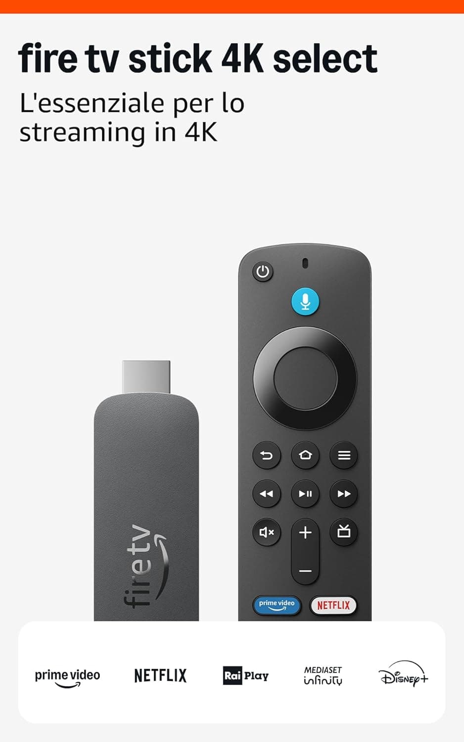 Amazon Fire TV Stick 4K Select (neueste Generation), beginne mit dem Streamen in 4K, Hunderttausenden von Filmen und Serienfolgen sowie kostenlosem Live-TV, finde Serien schneller mit Alexa+
