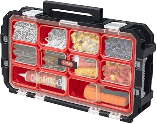 Keter Connect Organizer Boîte à outils Noir/Rouge