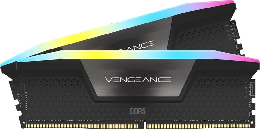 CORSAIR VENGEANCE RGB DDR5 32GB (2x16GB) DDR5 6000MHz CL30 AMD EXPO Intel XMP iCUE Compatible Computer Memory – Gray (CMH32GX5M2B6000Z30K) - 1