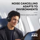 soundcore by Anker, Space One, Adaptive Active Noise Cancelling Headphones, 2X Stronger Human Voice Reduction, 40H ANC Playtime, App Control, LDAC Hi-Res Wireless Audio, Comfortable Fit, Bluetooth 5.3 - 3