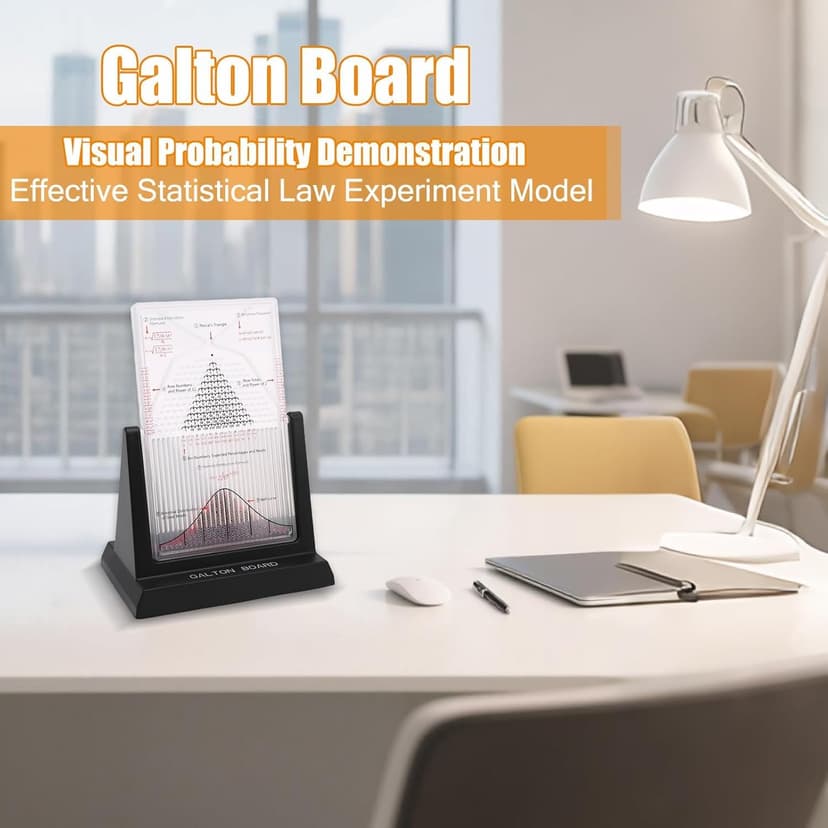 CHEOTIME Galton Board, Probability Demonstrator Effective Statistical Law Experiment Model Dalton Board Physics Lab Teaching Tool with 2800 Metal Beads - 7