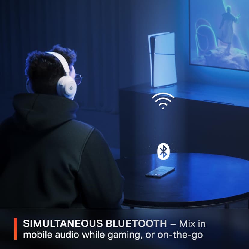 SteelSeries Arctis Nova 7 Wireless Multi-Platform Gaming Headset - Neodymium Magnetic Drivers - Dual Wireless 2.4GHz & Bluetooth - 38H USB-C Battery - ClearCast Gen2 AI Mic - PC, PS5, Mobile - 3