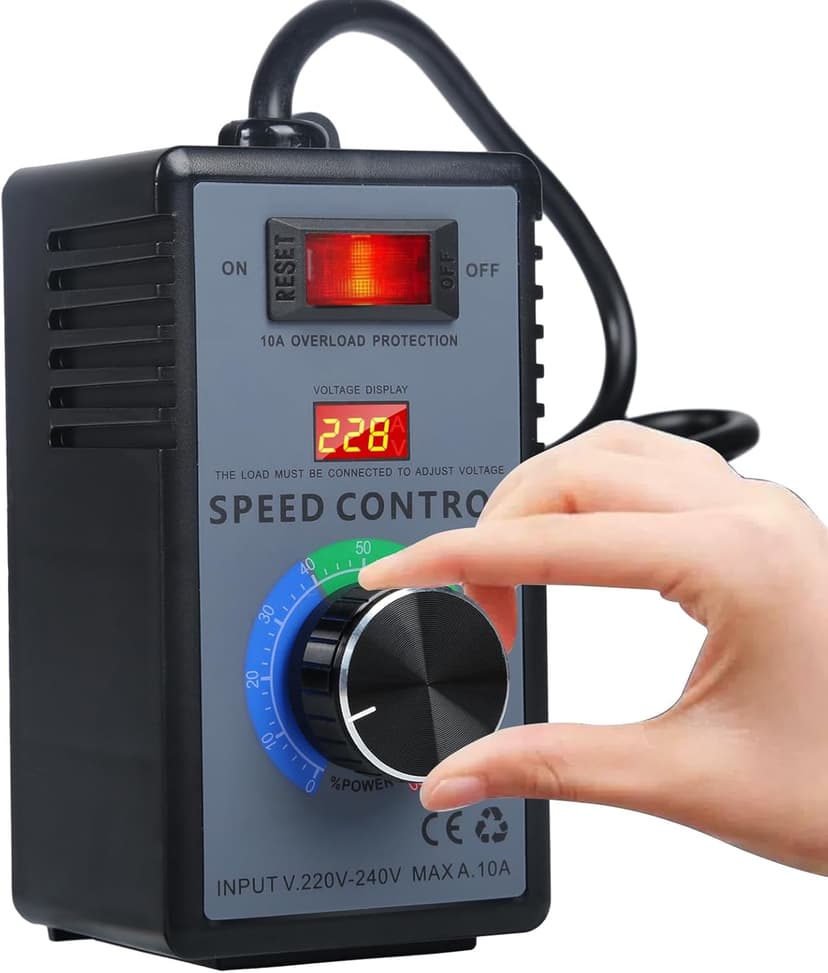 regolatore di velocità da 230 V, per smerigliatrici angolari, soffiatori, sega circolare, regolatore di tensione AC 220 V, potenza di picco 4000 W - 1