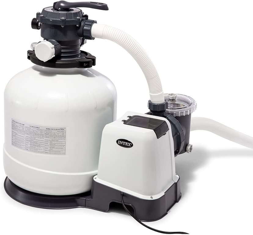 Intex 26652FR Sand Filter-Flow Rate 10 m³/h-for Pools up to 65 m, White, 10m3/h - 1