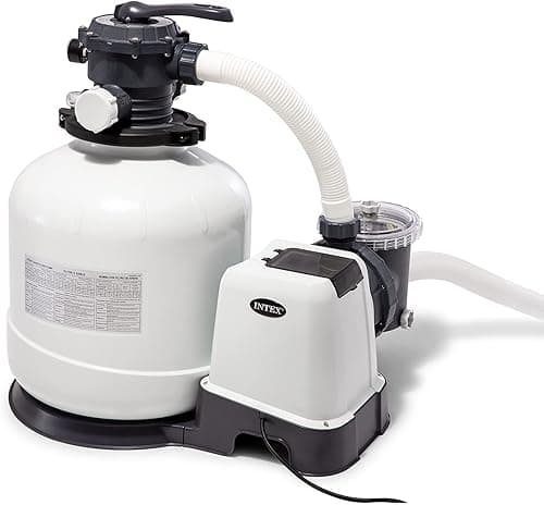 Intex 26652FR Sand Filter-Flow Rate 10 m³/h-for Pools up to 65 m, White, 10m3/h