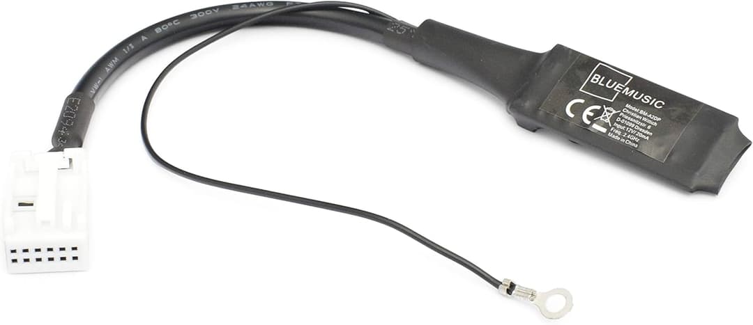BlueMusic Bluetooth Audio Interface Compatible with VW: RCD RNS - Skoda: Swing Dance - Audi: Concert Chorus RNS-E - Seat with 12-Pin Quadlock