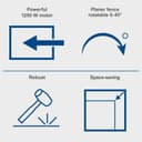 Scheppach HMS850 Planer Thicknesser | 1250W 8000 RPM | 204mm Width | 120mm Height | Hand Crank Height Adjustment - 3