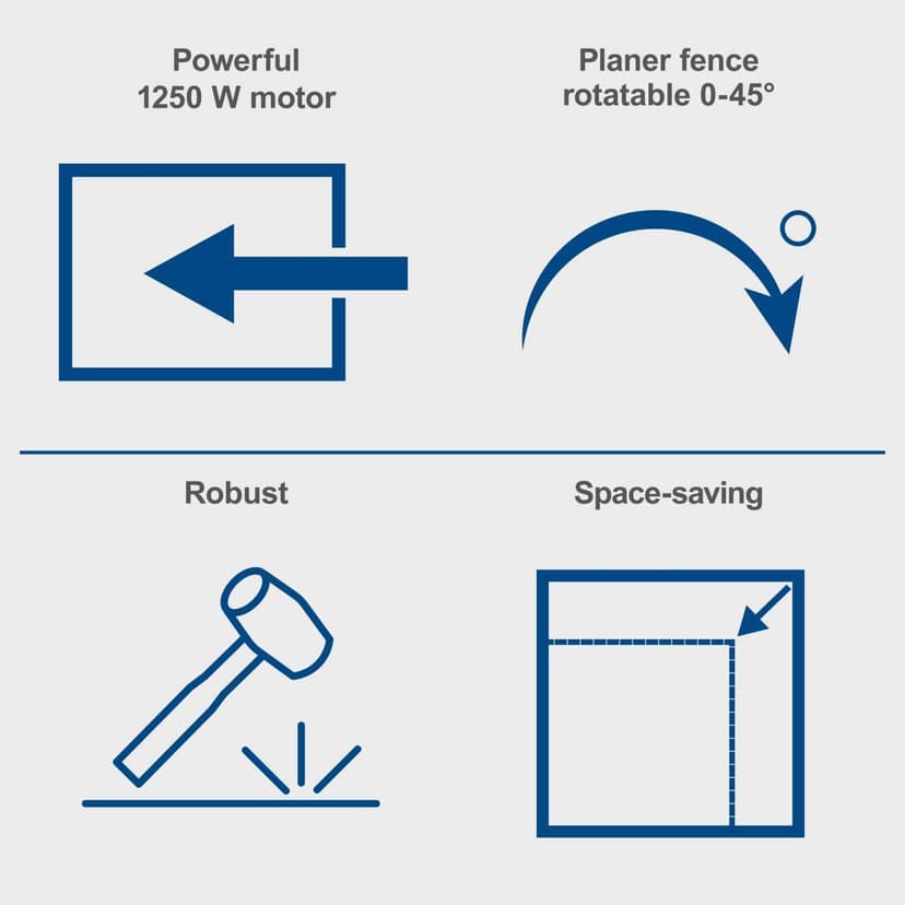Scheppach HMS850 Planer Thicknesser | 1250W 8000 RPM | 204mm Width | 120mm Height | Hand Crank Height Adjustment - 3