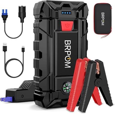 BRPOM 12V Car Battery Jump Starter (for 10L Petrol or 8L …