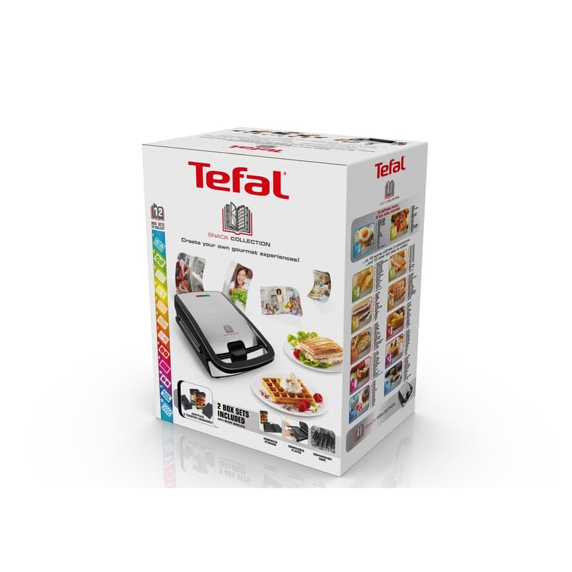 TEFAL MENAGE - Snack collection-700 W-2 jeux de plaques croques et gaufres-2 livrets de recettes-Noir inox - TEFAL MENAGE - FDS-119997 - 9