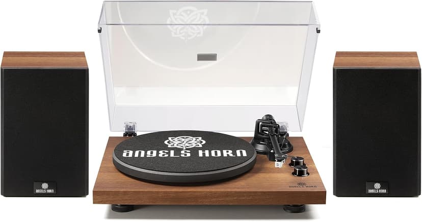 Vinyl Record Player, Vintage HiFi Bluetooth Turntable, Vinyl Player with Stereo Speakers, Built-in Phono Preamp and AT-3600L Cartridge - 1