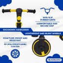 Mobiclinic® Kids, 5-in-1 Tricycle, Balance bike, Chase, Evolutive, Ages 1-5, Adjustable Handlebar and Seat, Ultralight, Toddler bike, Easy Assembly, Puncture-Proof Wheels, Up to 25 kg (Yellow) - 5