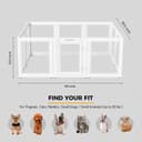 Everfront Enclos d'intérieur en Plastique Acrylique Transparent pour Chiot, Chat, Lapin, Furet, Facile à Assembler, idéal pour Les Petits Chiens (60 cm de Hauteur, 10 pièces) - 7