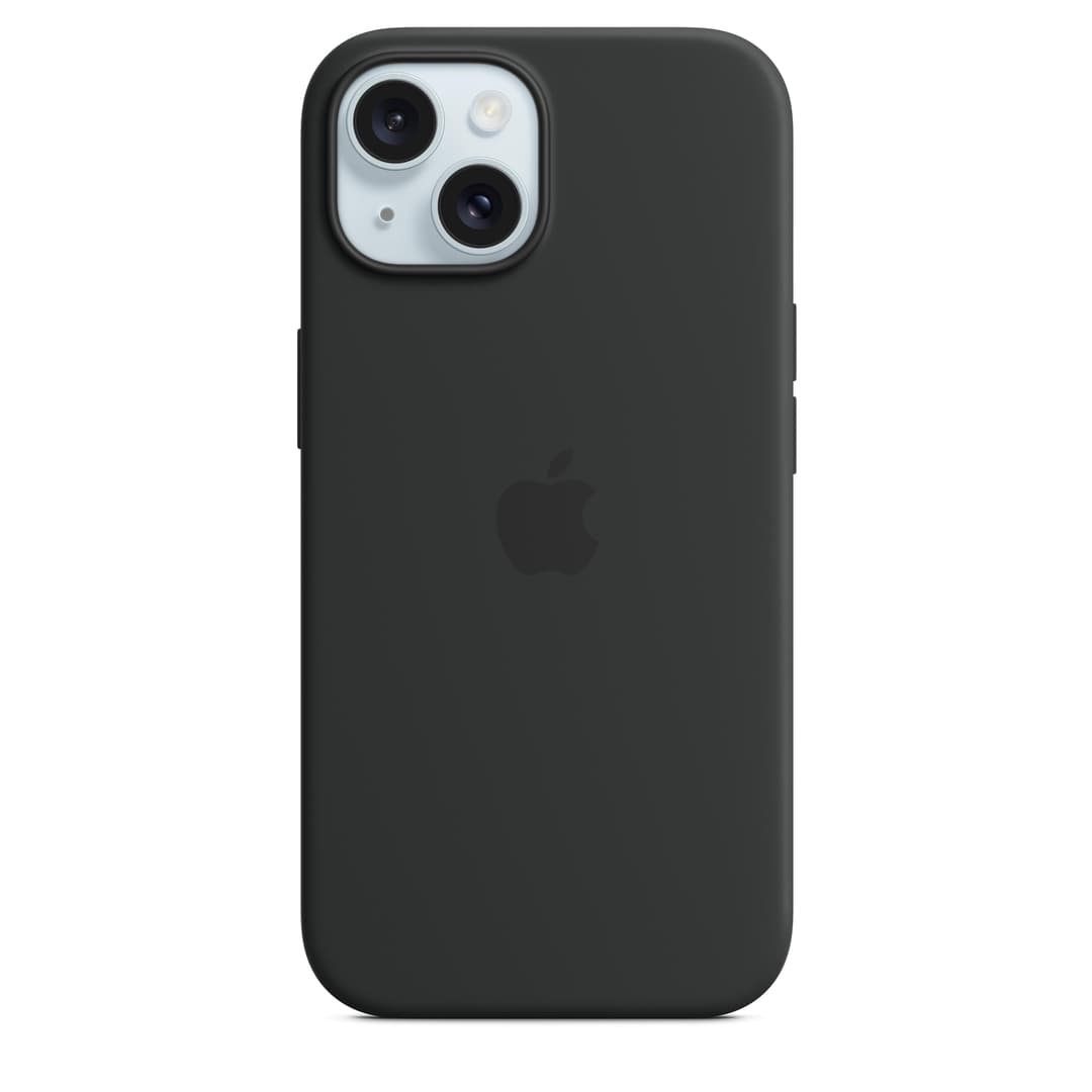 Apple iPhone 15 Silicone Case with MagSafe - Black ​​​​​​​