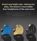 CCA KZ ZSN Pro X Dual Driver In Ear Earphone 1BA 1DD Wired Earphone HiFi Sport Gaming Earbuds Headphones Compatibility for Phone Computer Tablet with Gift Set - 5