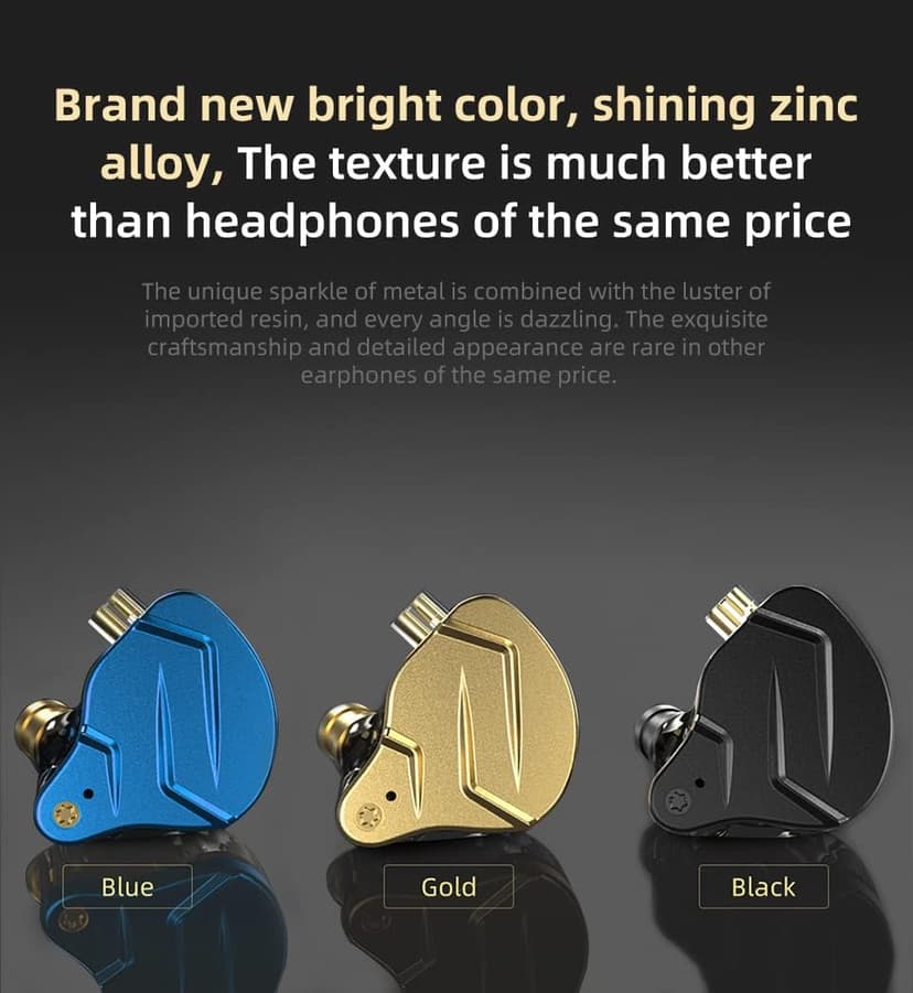 CCA KZ ZSN Pro X Dual Driver In Ear Earphone 1BA 1DD Wired Earphone HiFi Sport Gaming Earbuds Headphones Compatibility for Phone Computer Tablet with Gift Set - 5