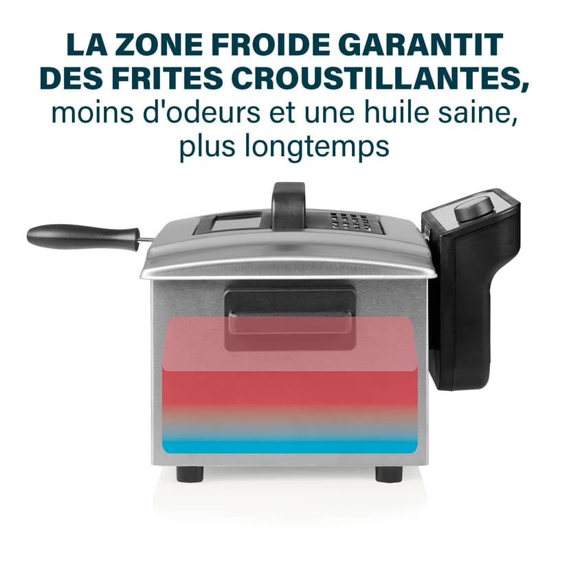 Princess Friggitrice, capacità 5 litri, 3270 W, tecnologia zona fredda, finestra di visualizzazione, acciaio inox, doppio termostato, facile da pulire, parti rimovibili, 01.184090.01.001 - 7