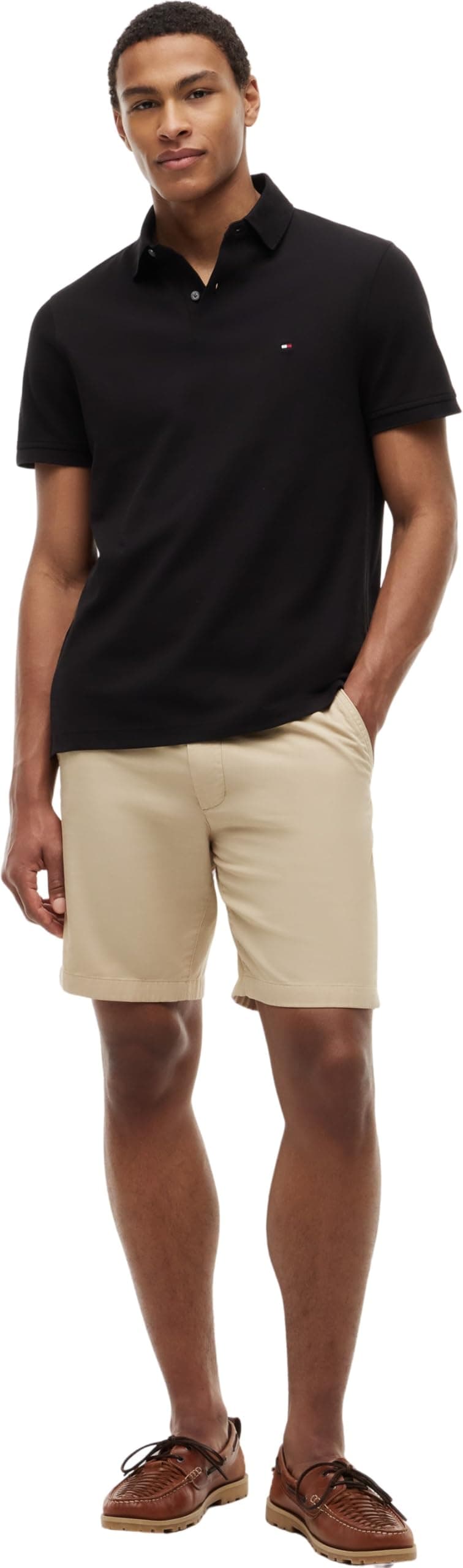 Tommy Hilfiger Men’s Short Sleeve 1985 Regular Fit Polo Shirt, Black (Black), XS - 4